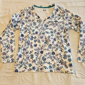 Basic Editions Long Sleeve Flower Top